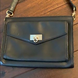 Classic Kate Spade black leather crossbody purse
